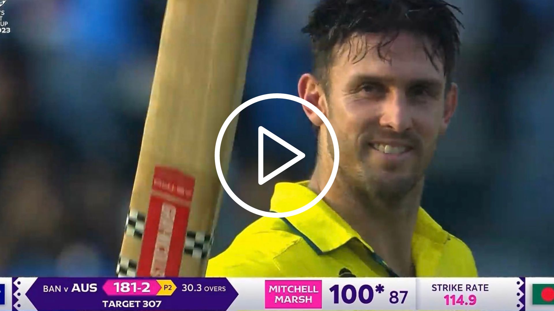 [Watch] Mitchell Marsh Downs Bangladesh With 'Stunning Century' In Pune